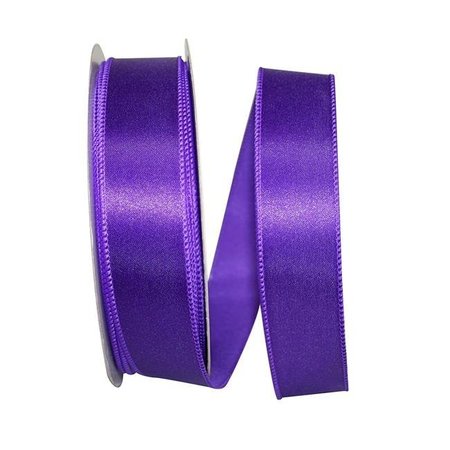 RELIANT RIBBON Reliant Ribbon 92575W-064-09K Satin Value Wired Edge Ribbon - Purple - 1.5 in. x 50 yards 92575W-064-09K